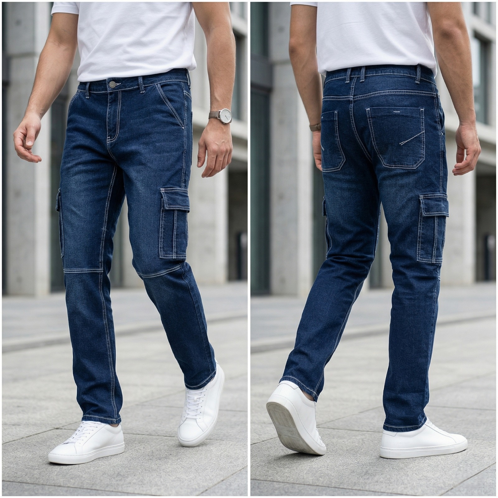 Premium Six Pocket Denim Cargo pant