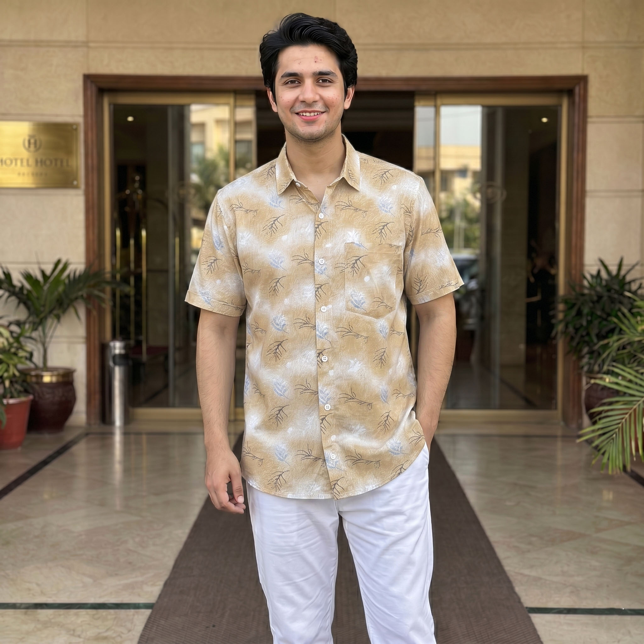đĨ Menâs Summer Short Sleeve Printed Shirt