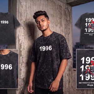 🔥 Acid Wash Drop Shoulder T-Shirt