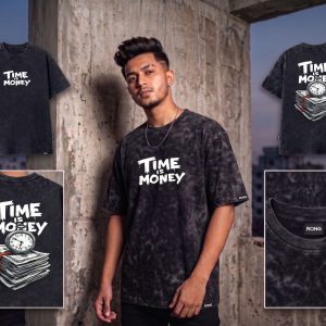 🔥 Acid Wash Drop Shoulder T-Shirt