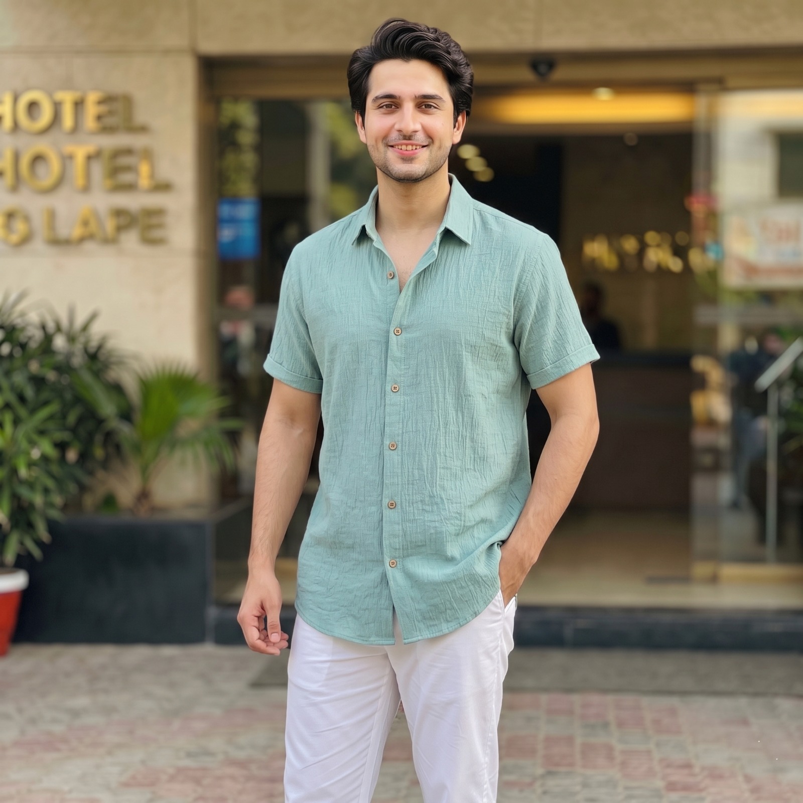 🔥 Men’s Summer Short Sleeve Solid Shirt
