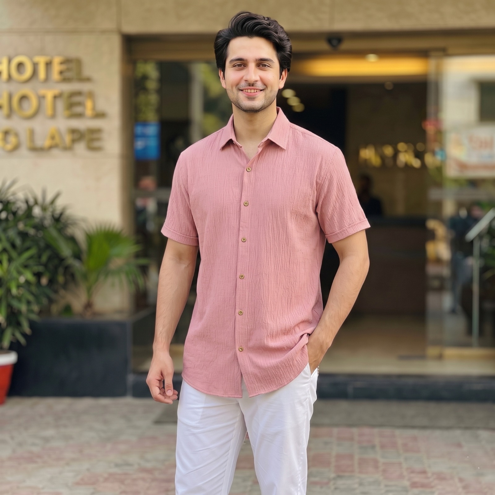 🔥 Men’s Summer Short Sleeve Solid Shirt